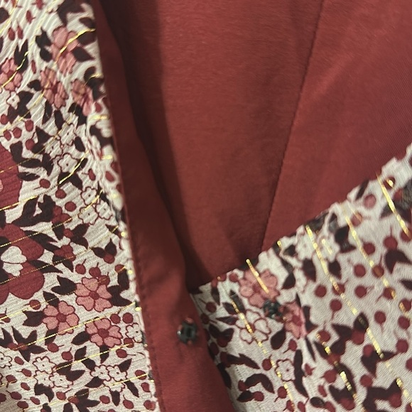 Shoshanna Womens Elnora Short Sleeve Midi Dress Boysenberry Floral Sz 12 Elegant - Picture 11 of 16